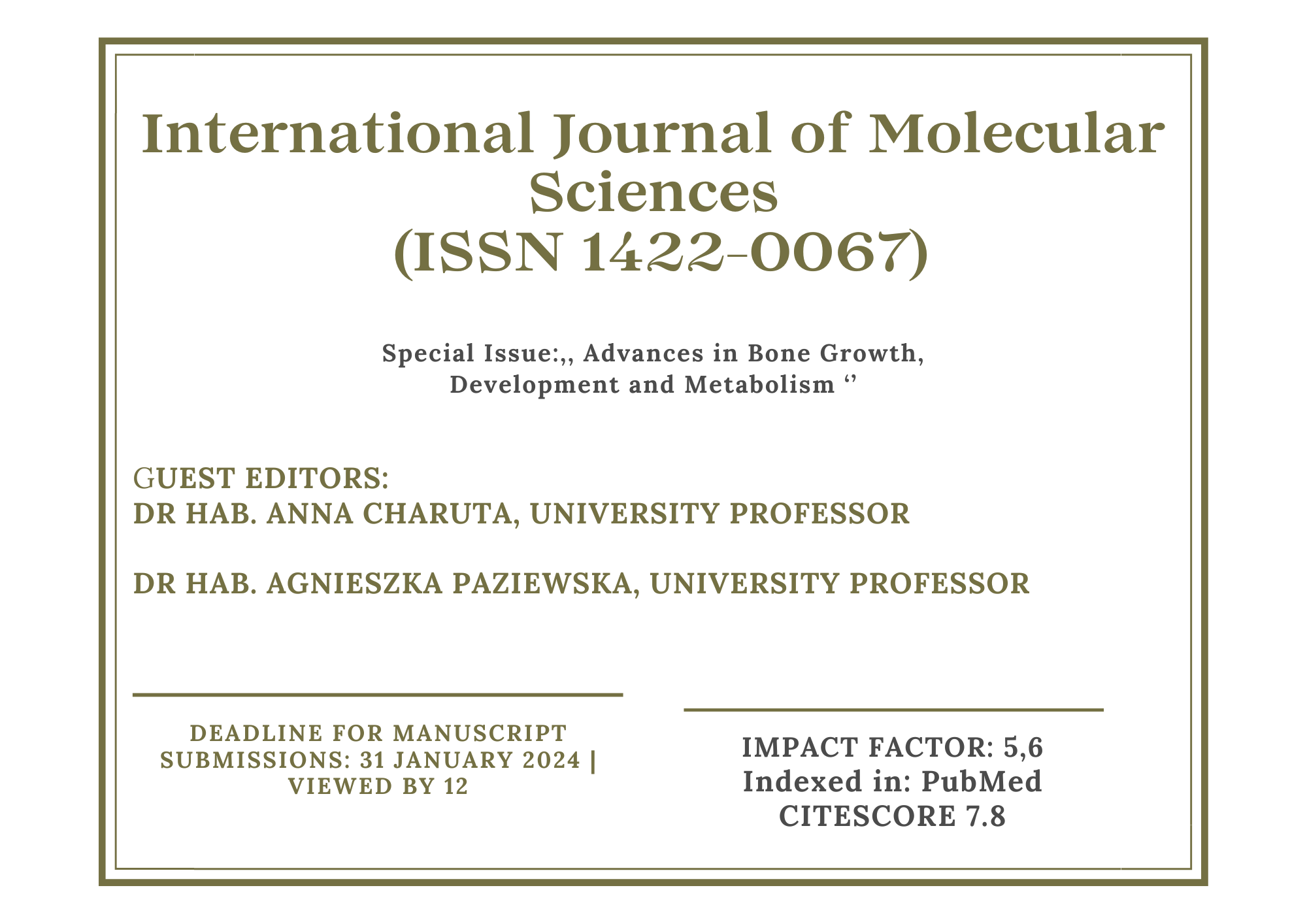 International Journal of Molecular Sciences 